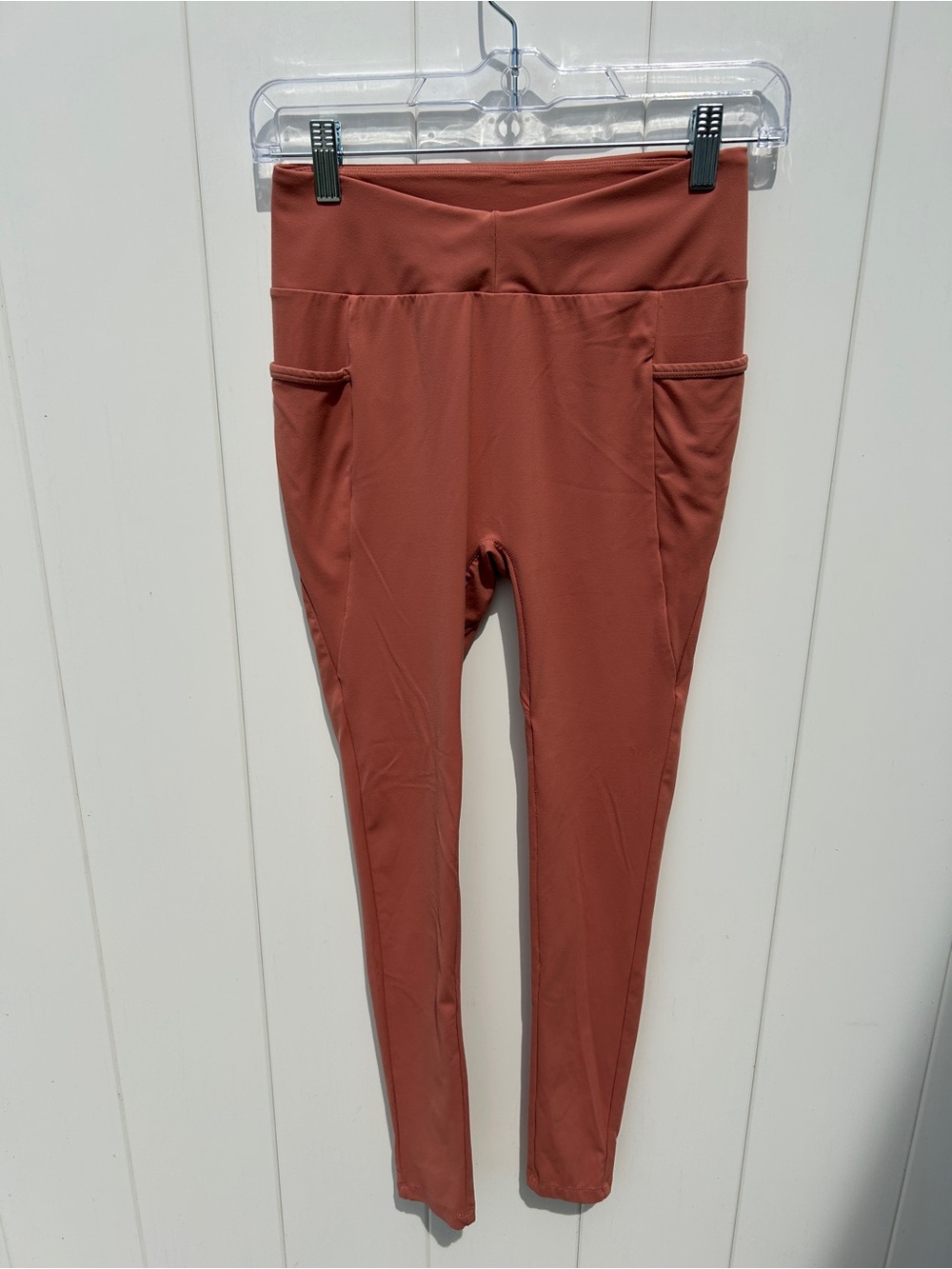 Gymshark Rust-Red High-Waist Side-Pocket Leggings